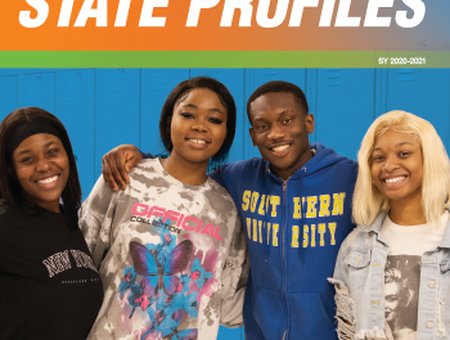 State Profiles cover image with 4 smiling students